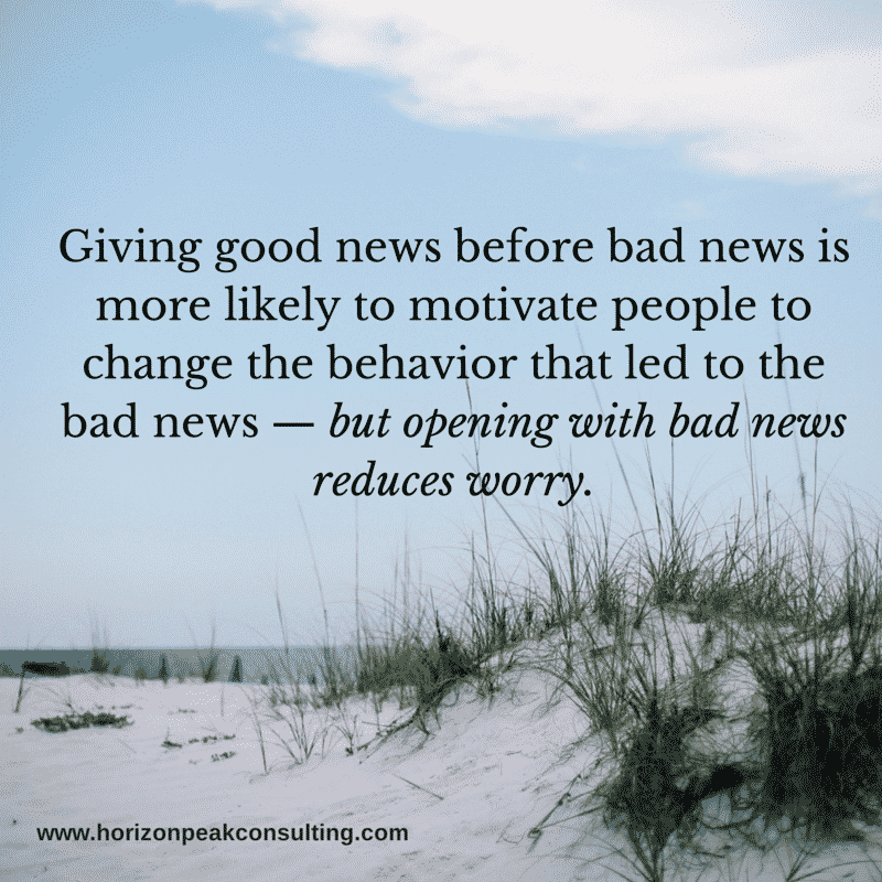 Do you want good news or bad news first?